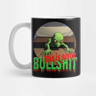 alien under bed t shirt Mug